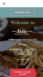 Mobile Screenshot of janerestaurant.com